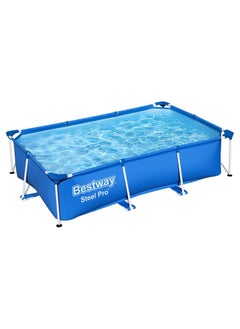 Bestway 56403-Steel Pro Rectangular Frame Above Ground Swimming Pool 2.59mx1.70mx61cm, 2300L  - Image 1