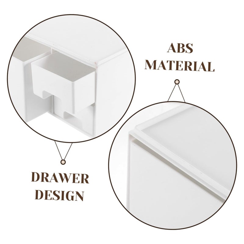 White Monitor Stand Rack Elevated Riser with Storage for Home Office Reduces Neck Pain - Image 5
