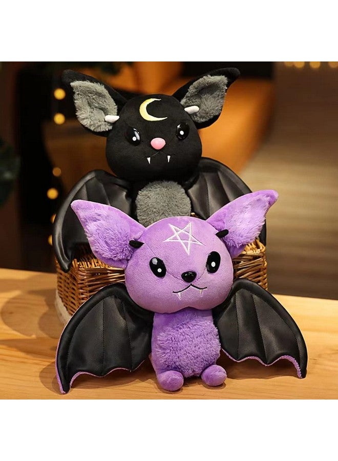 NatureMan Bat Plush Stuffed Animal Toys,Halloween Black Bat Decor Soft Hugging Plush Doll Toy Gifts,for Kids Birthday, Halloween, Christmas (Black,11.8inch) - Image 3