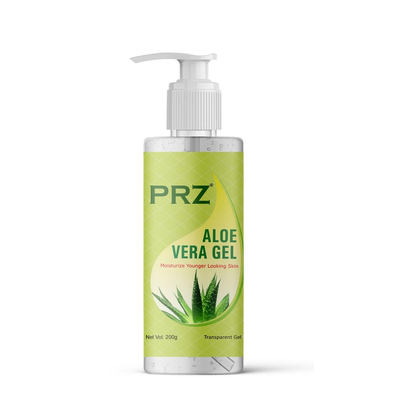 PRZ PRZ Aloe Vera Gel Transparent 200g 100 Pure Natural Gel for Face Acne Scars Moisturizer Glowing Radiant Skin No Color No Parabens Silicones Mineral Oil Unflavoured 