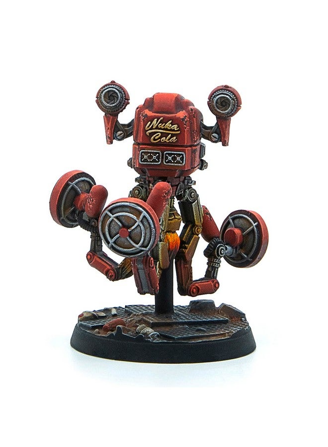 Modiphius Entertainment: Fallout: Wasteland Warfare - Robots: Starlight Theatre Staff -3 Figures, 32mm Unpainted Resin RPG Miniatures, Nuka World Wave - Image 4