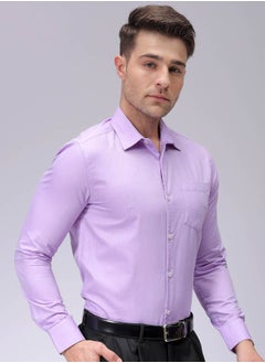 The Indian Garage Co Men Slim Fit Solid Full Sleeves Cutaway Collar Formal Shirt  - Image 4