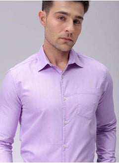 The Indian Garage Co Men Slim Fit Solid Full Sleeves Cutaway Collar Formal Shirt  - Image 1