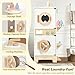 PairPear Wooden Toy Washing Machine Playset Kids Washer Dryer Laundry Playset with Iron Toddler Pretend Kitchen Spinning Bead Drum Toy Gift for Age 3 - Image 4