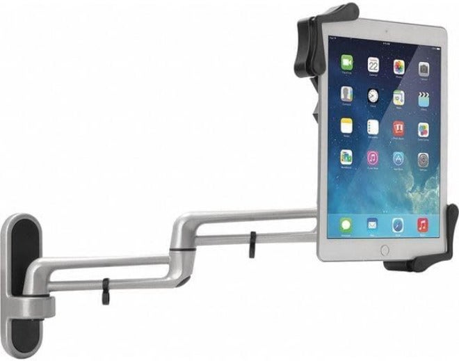 سي تي إيه ديجيتال حامل حائط للأجهزة اللوحية – حامل معدني مفصلي من CTA مع دوران 360 درجة لأجهزة iPad الجيل العاشر 10.9 بوصة - iPad الجيل 7/8/9 10.2 بوصة - iPad Air 4 - iPad Pro - iPad Mini - Surface Pro 4 - فضي (PAD-ATWM) - Image 3