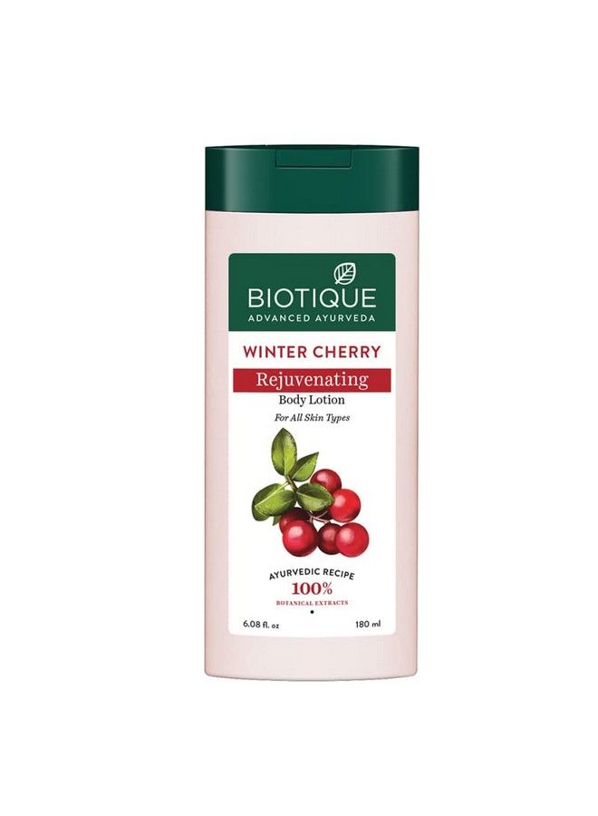 Biotique Winter Cherry Rejuvenating Body Lotion For All Skin Types 180Ml (Pack Of 2) - Image 1