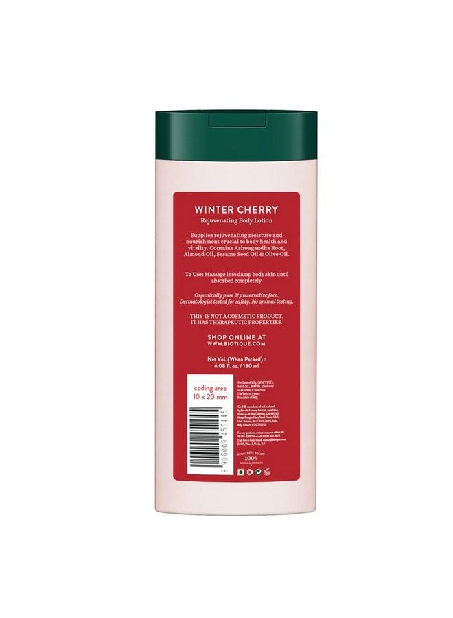 Biotique Winter Cherry Rejuvenating Body Lotion For All Skin Types 180Ml (Pack Of 2) - Image 3