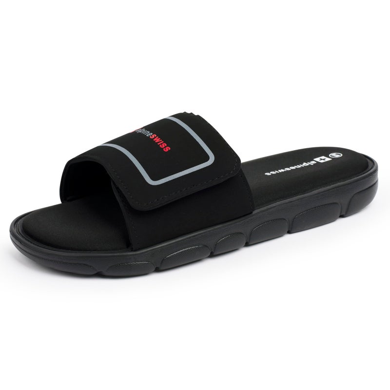 Alpine Swiss Gabe Men's Cloud Slide Sandals | Ultra-Comfortable Shock-Absorbing Foam Insole with Arch Support | Adjustable Strap Waterproof Anti-Slip Traction | Great for Recovery Gym Shoes 12 - Image 5