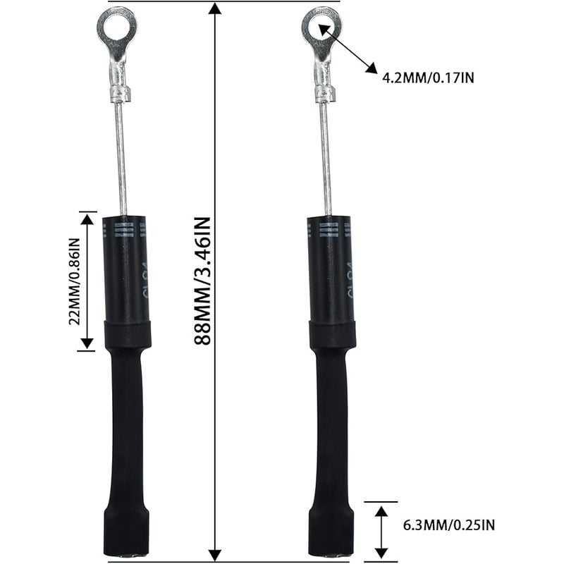 Aifeier ET 3 قطع ديودات ميكروويف عالمية CL04-12، 0.5A 12KV ديود عالي الجهد متوافق مع W10492276 WB27X10597 قطع غيار قابلة للاستبدال 4512، T4512، CL4512 - Image 3
