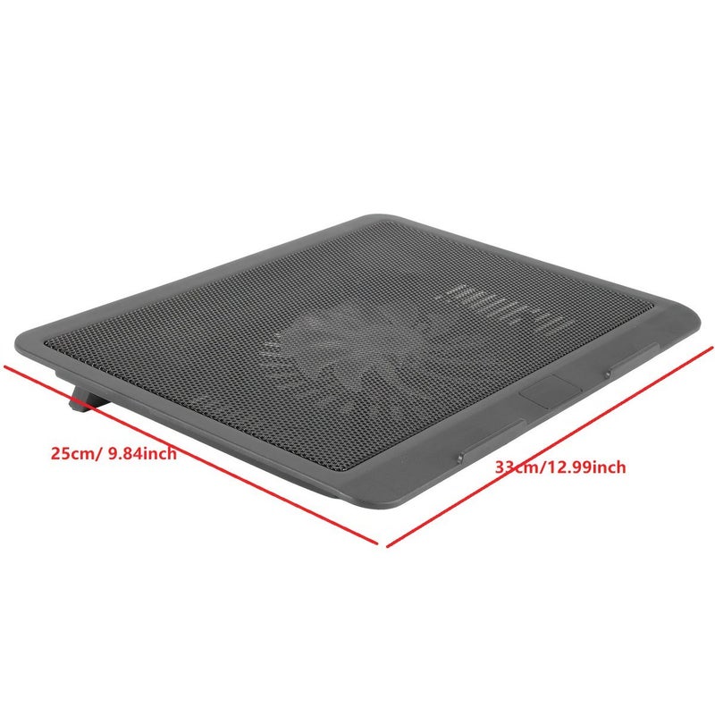 Mute Laptop Cooler with Big Fans USB Port Blue LED Light Adjustable Stand Universal Notebook Support - Image 2