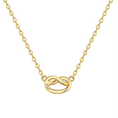 PAVOI 14K Yellow Gold Plated Infinity Pendant Necklace | Bridesmaids Cute Necklaces for Women - Image 1