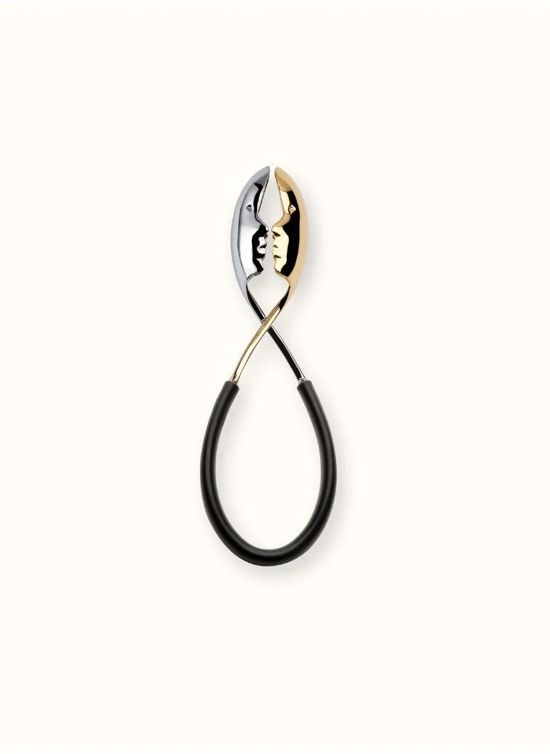 Bugatti Casa Bugatti Gold Kiss Salad Tong - Black