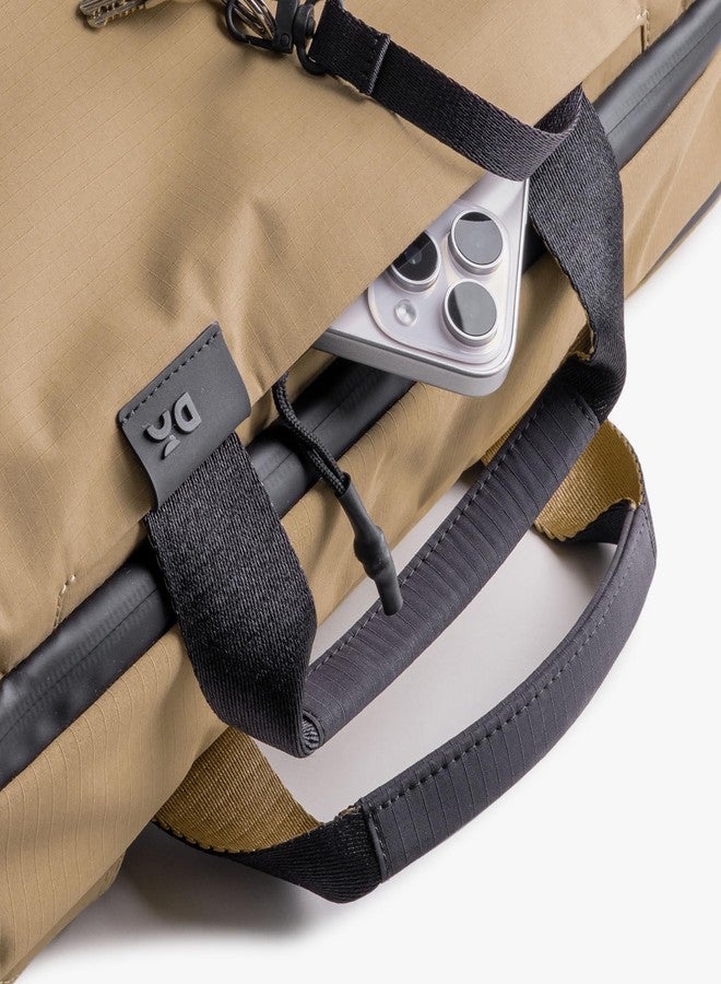 DailyObjects Water Resistant Pivot (16L) Bag for Men & Women|Fits 13/14/15.6 inch Laptop/Macbook Pro/Air|Lightweight| Messenger Backpack|Office/Daily Use/Travel|Multi Pocket|Adjustable Strap (Beige) - Image 3