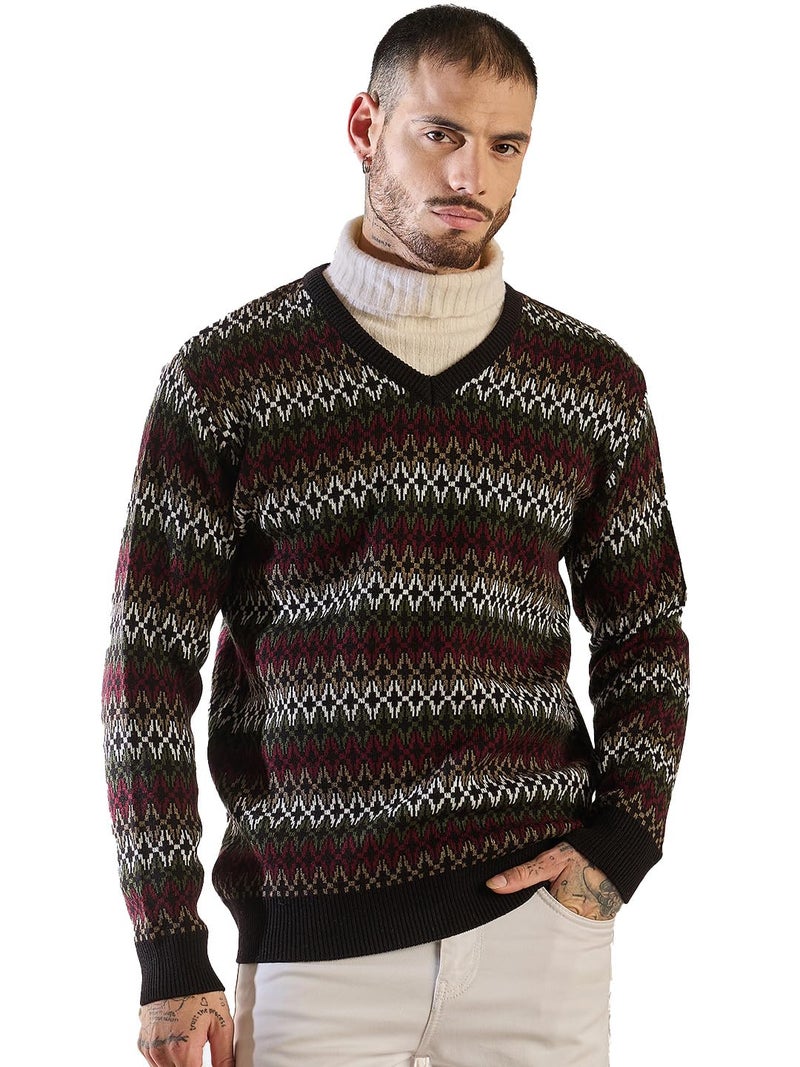 Pivl Men's Winter Sweaters- Warmth and Style for The Season_Black_M - Image 1