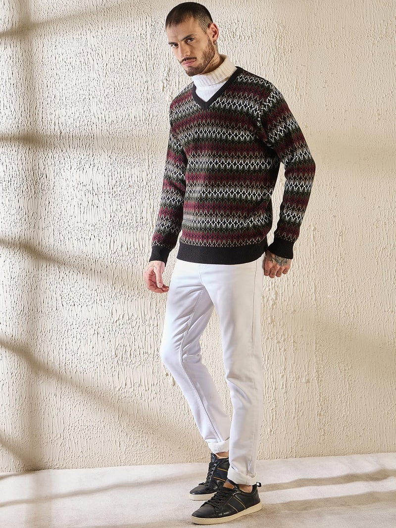 Pivl Men's Winter Sweaters- Warmth and Style for The Season_Black_M - Image 5