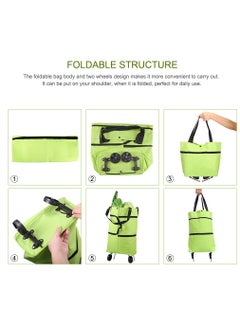 Toshionics Collapsible Reusable Foldable Trolley Grocery Shopping Tote Bag  - Image 2