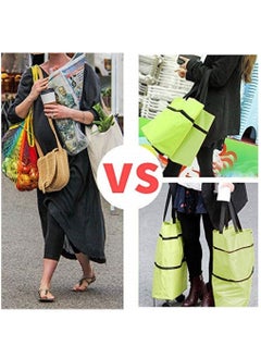Toshionics Collapsible Reusable Foldable Trolley Grocery Shopping Tote Bag  - Image 4