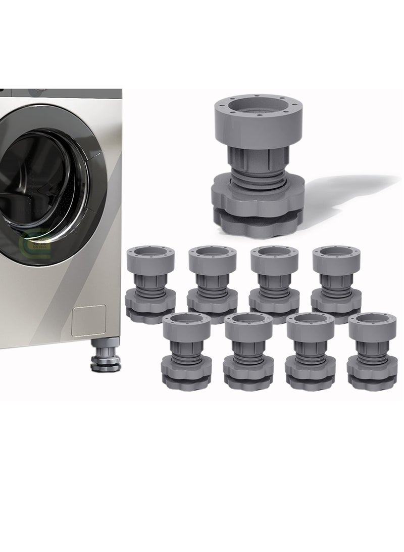 SYOSI Anti Vibration Pads for Washing Machine 8Pack Adjustable Shock Noise Cancelling Washer Dryer Isolation Pad Non slip Noise Cancelling Anti Slip Rubber Feet Pad Stabilizer Fits Most Models - Image 1