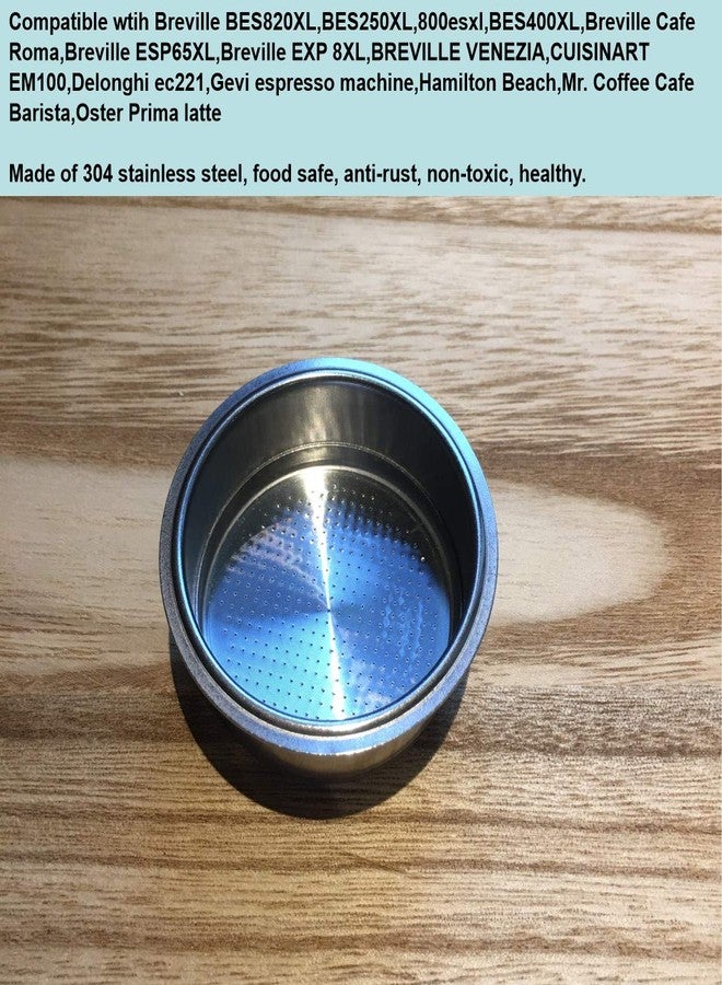 Joytata 51mm Pressurized Filter Basket Stainless Steel Dual Wall Portafilter Basket Double Wall Espresso Basket Double Filter Basket Replacement Fits Delonghi Breville Mr Coffee Espresso Machine-2 Cup - Image 5