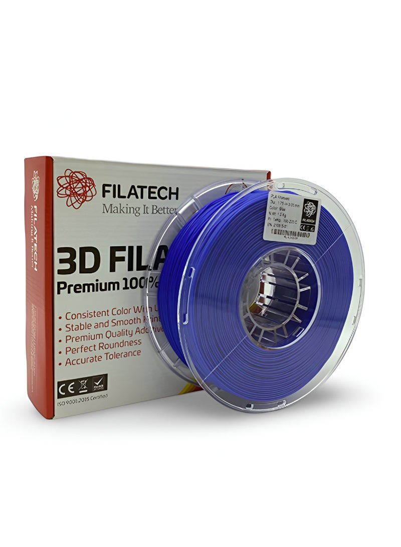 Filatech Premium PLA 3D Printing Filament – Blue | Made in UAE | Non-Toxic, Easy Extrusion, Ideal for High-Precision Prints  - Image 1