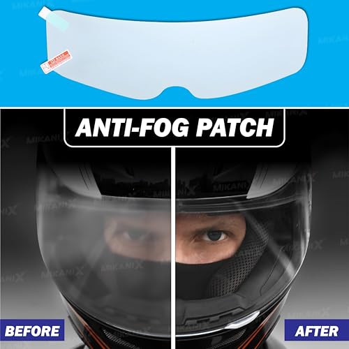 MIKANIX Motorcycle Helmet Visor Anti Fog Film Tempered | Fog-Resistant Clear Visibility During Riding in Humid Cold Weather Foggy Days Universal for All Helmet - Image 3