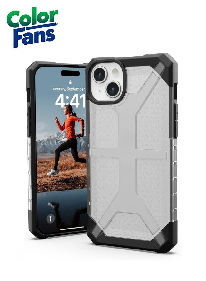 Color Fans Plasma iPhone 14 Plus Case Translucent Lightweight Slim Shockproof Transparent Protective Cover Ice - Image 1