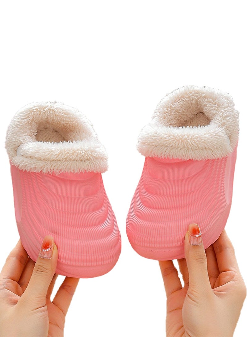 ويني بي نعال شتوي لجميع الأعمار مع بطانة فاني جيب، دافئ ومريح، سهل الارتداء والخلع، قابل للغسل في الغسالة، مضاد للانزلاق، أحذية داخلية للفتى الصغار/الأطفال الصغار - Image 2