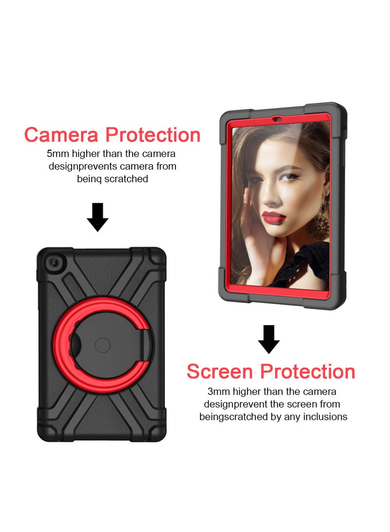 GULFLINK Back Cover Tablet Protect Case For Samsung Tab A T510/T515 10.1 inch Black/Red - Image 2