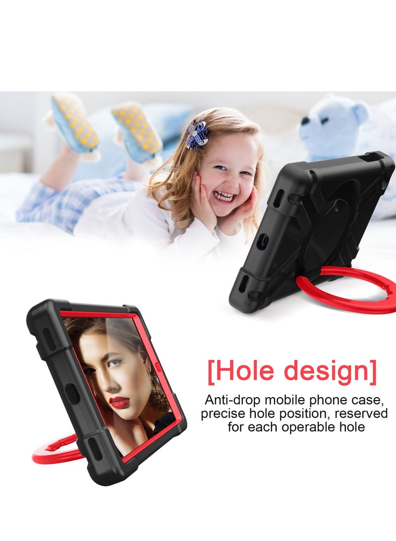 GULFLINK Back Cover Tablet Protect Case For Samsung Tab A T510/T515 10.1 inch Black/Red - Image 5
