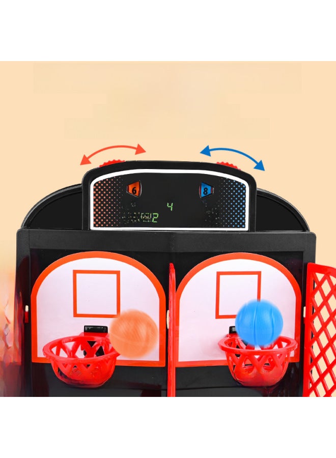 Children's Double Finger Catapult Basketball Court Desktop Shooting Machine Battle Game Parent-child Interaction Boy Creative Toys-Color:Desktop Shooting Machine [10 Balls]] - Image 4