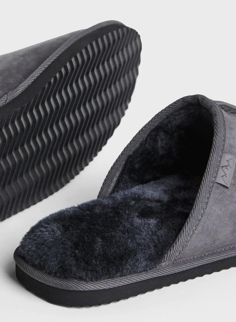 H&M Teddy Lined Slippers Bedroom