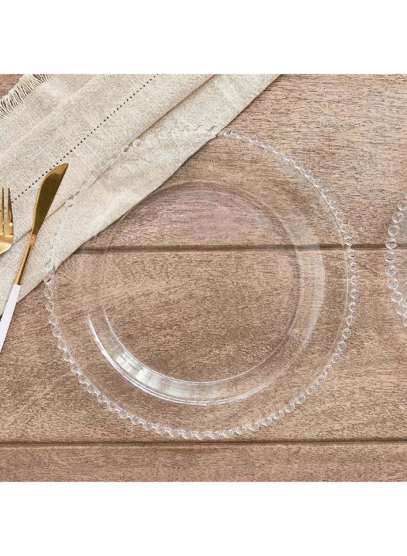 Home Box Merriam Beaded Serving Platter 34 x 2.5 cm