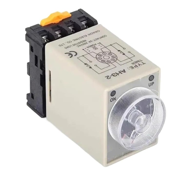 AH3 2 Time Relay Delay Timer 8Pin with Base Circuit Protection 12V 3S - Image 1