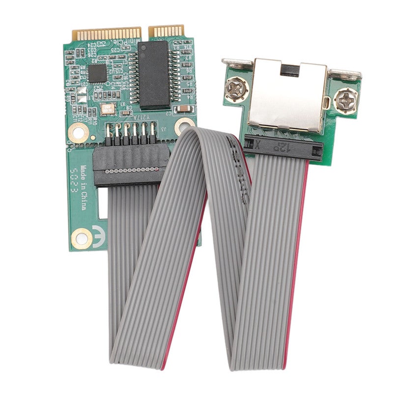 بطاقة شبكة إيثرنت Mini PCIE بمنفذ RJ45، متحكم شبكة LAN بسرعات 10/100/1000 ميجابت في الثانية مع التفاوض التلقائي، متوافقة مع أنظمة ويندوز ولينكس وOS X للحواسيب المحمولة - Image 1