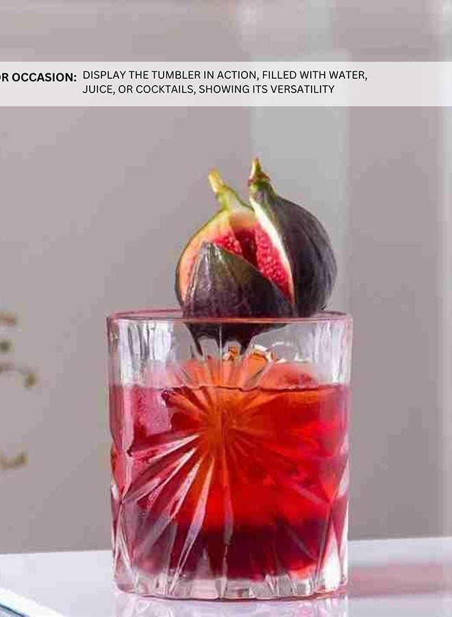 Feelings 6 Pcs Glass Tumbler Set By Addox Premium Drinking Glasses 240Ml  - Image 4