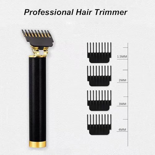 PXLISIE Professional Cordless Hair Clipper and Trimmer for Men, T Blade Zero Gapped Rechargeable Beard Shaver, Hair Cutting Kit With Ear Spoon Tool Set, Black - Image 3