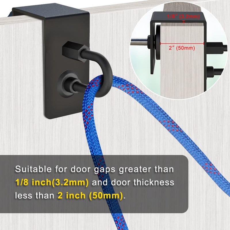 Kipika Door Anchor for Resistance Bands - Heavy Duty Steel Door Hook with Protective Pads - Adjustable and Secure - Fits All Doors and Bands - Ideal for Home Gym, Strength Training, and Physical - Image 2
