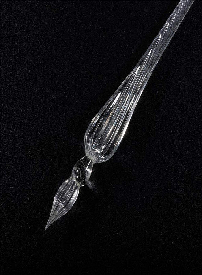 molshine Handmade Glass Dip Pen Crystal Calligraphy Pen Signature Dipped Pen for Artist Women Men Teens,Writing Drawing Decoration Gifts (Transparent) - Image 3