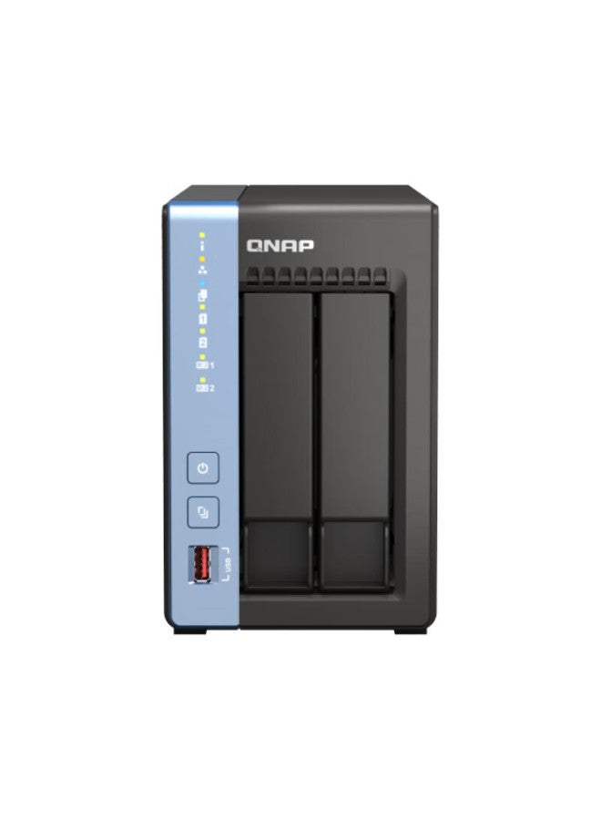 Qnap Ts-264c Cube 2-bay 8gb Ram 8tb 4-core Processor Network Storage Server With Built-in Dual M.2 Nas Phone Expansion - Image 1
