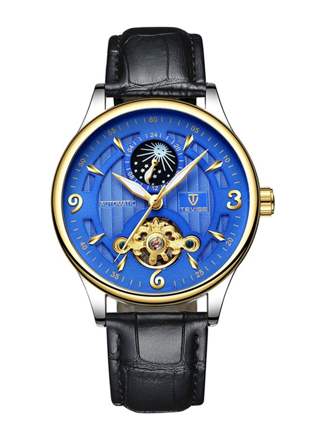 Tevise Men's Leather Chronograph Watch T820B GBL - Image 1
