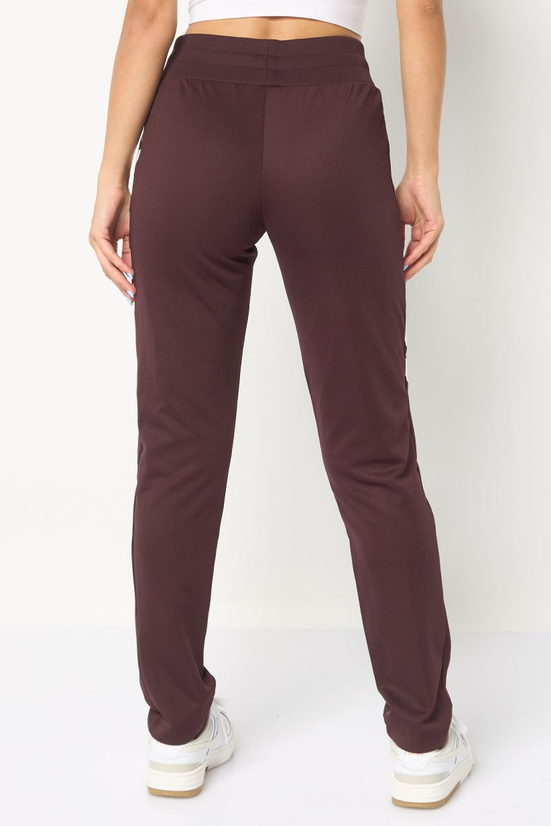 Hummel Women Sportswear Fit Brand Logo Training Track Pants, Dark Plum - Image 4