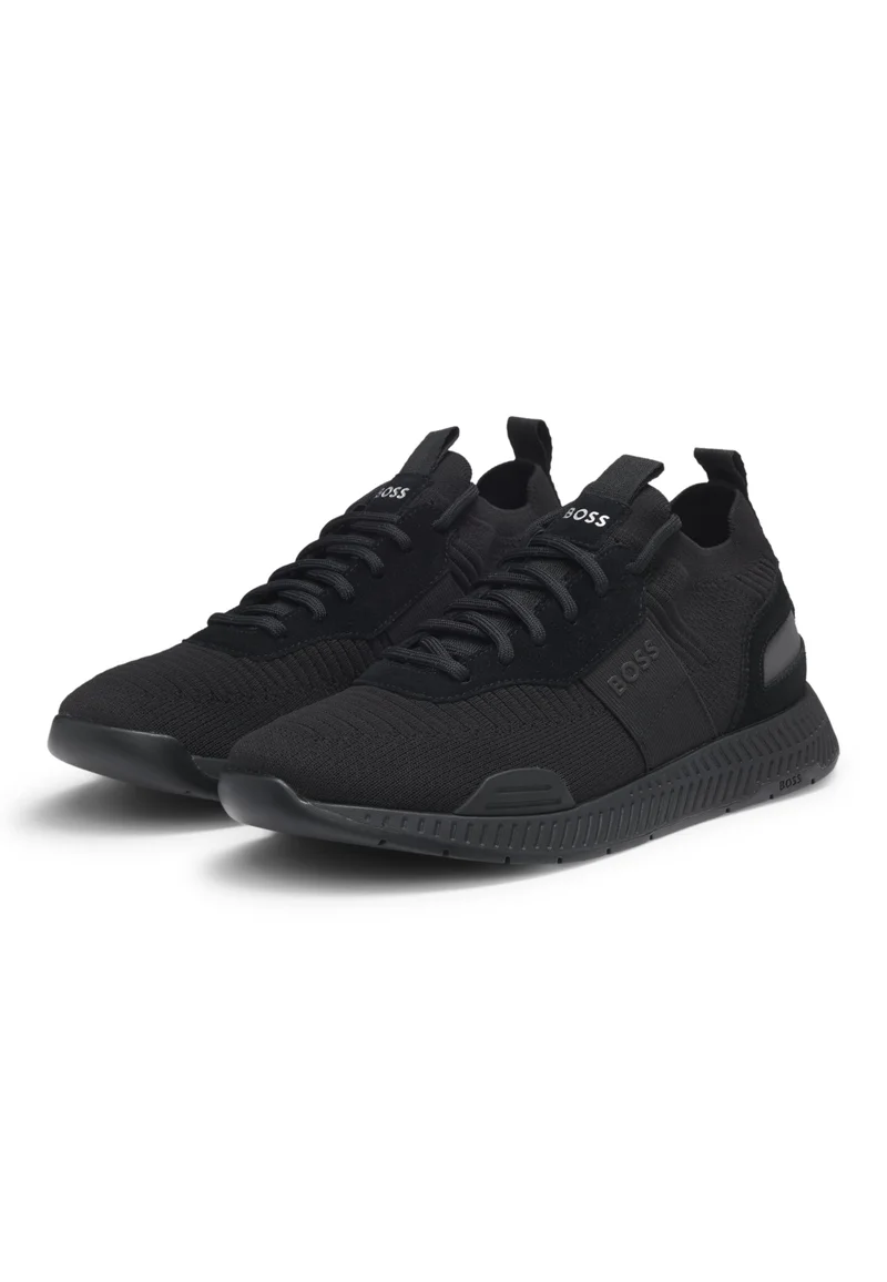 بوس Sneakers with knitted uppers and suede trims