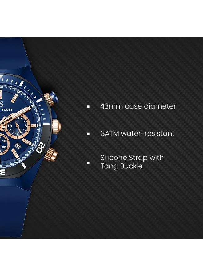 Kenneth Scott  Kenneth Scott Men's Chronograph  Blue  Dial Watch - K26116-NSNN for Men | Best Price UAE