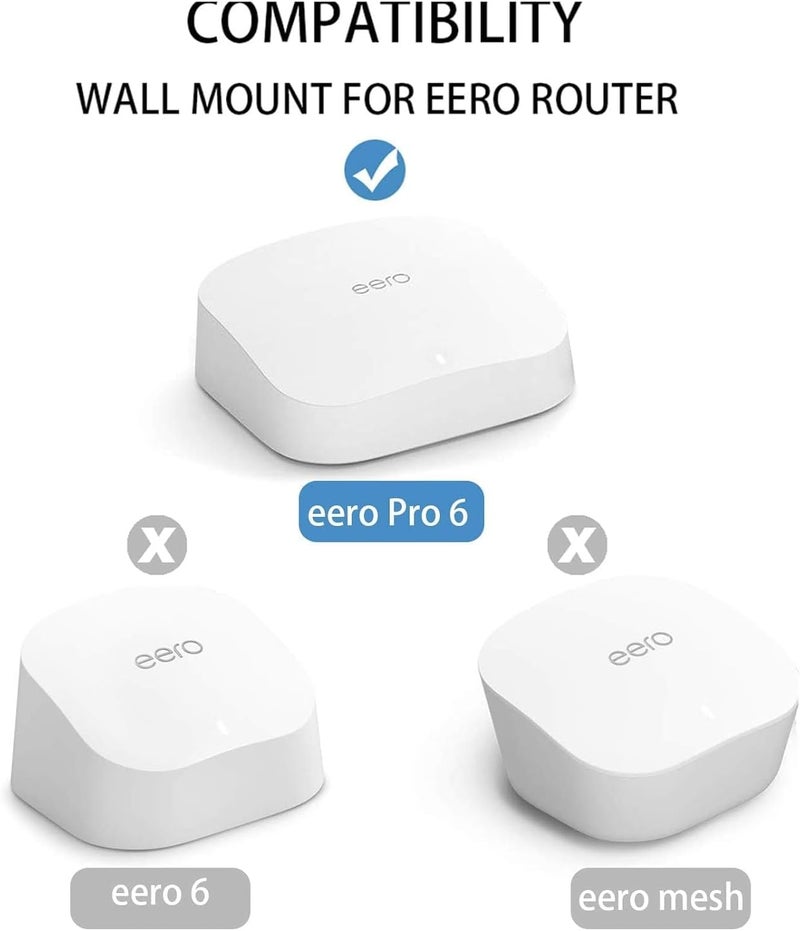حامل بدون براغي للحائط لجهاز Eero Pro 6 WiFi، حامل لاصق VHB، حامل قوي لاصق، بدون أدوات بدون حفر بدون ثقب (حامل Eero Pro 6، 1 قطعة) - Image 3