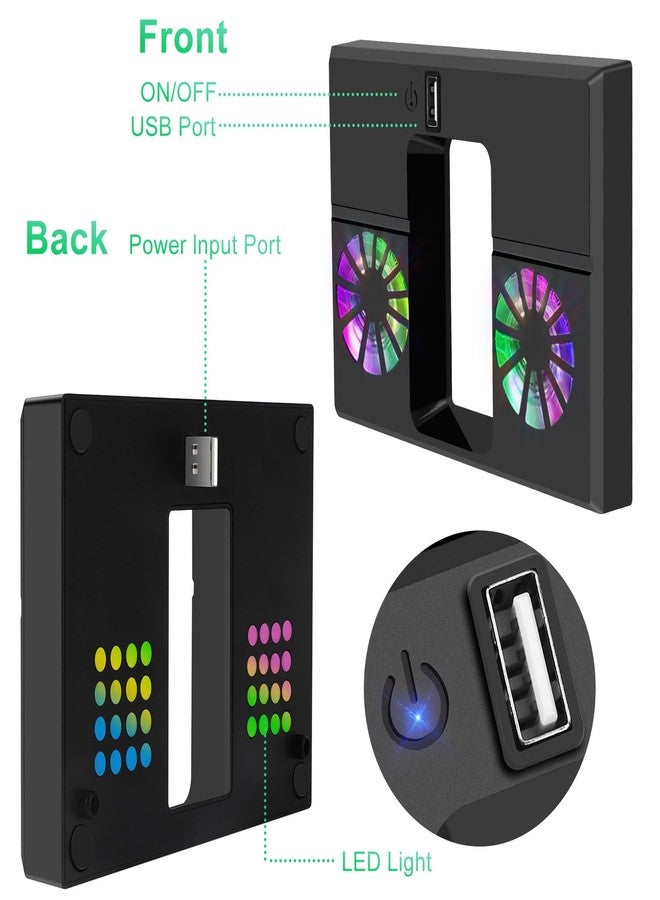 Linkstyle Cooling Fan for Xbox Series X, Vertical Cooling Stand Cooling System with Colorful RGB Lights and 1 USB Port - Image 5