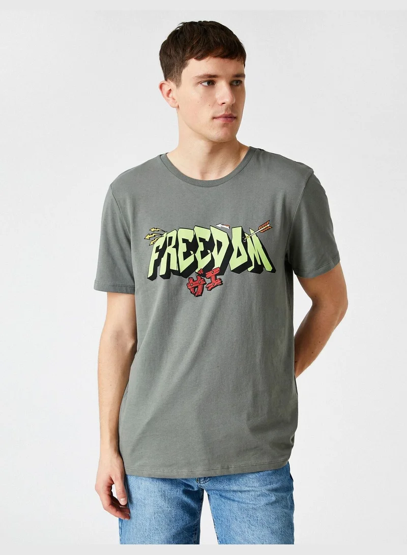 كوتون Standard Fit Printed T-Shirt