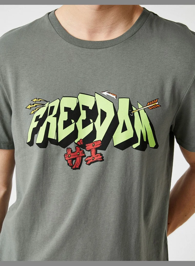 كوتون Standard Fit Printed T-Shirt