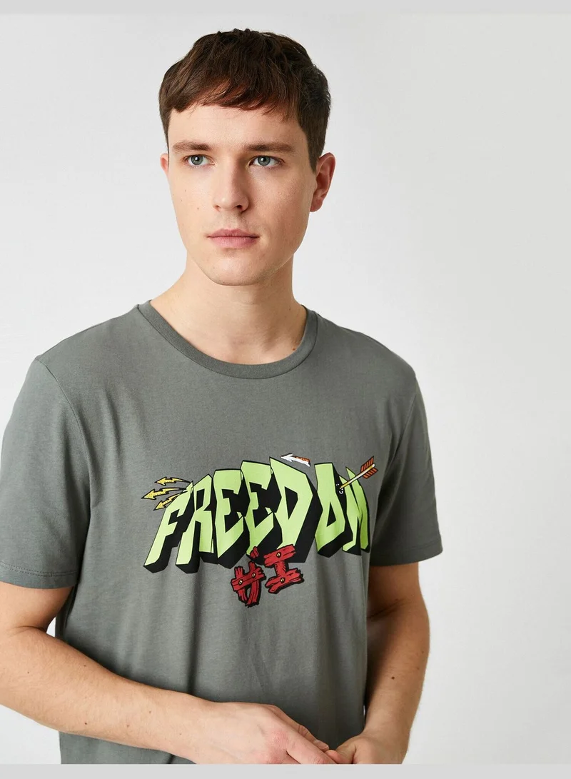 كوتون Standard Fit Printed T-Shirt