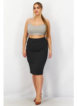 Kasper  Women Crepe Knee Length Skirt, Black  - Image 4