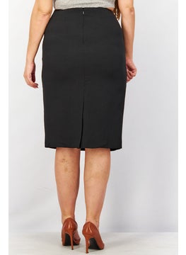 Kasper  Women Crepe Knee Length Skirt, Black  - Image 3